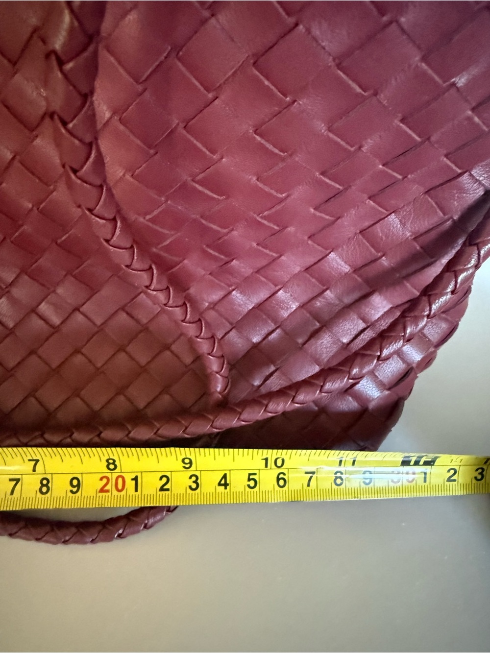 Quince Romy Handwoven Satchel Merlot - Picture 7 of 9